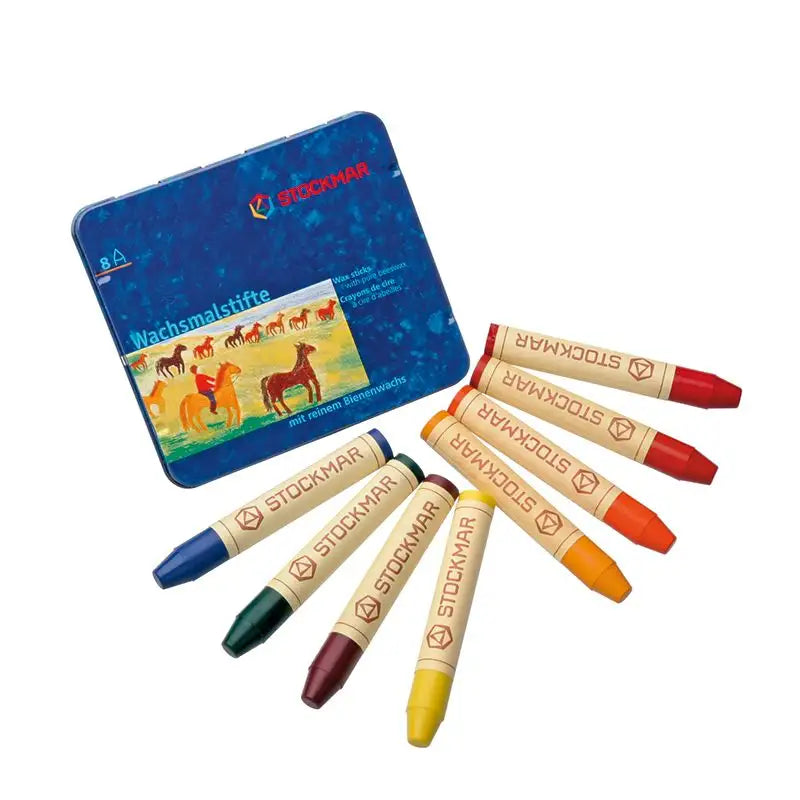 Stockmar – Waldorf Assortiment (8 stiften, zonder zwart)